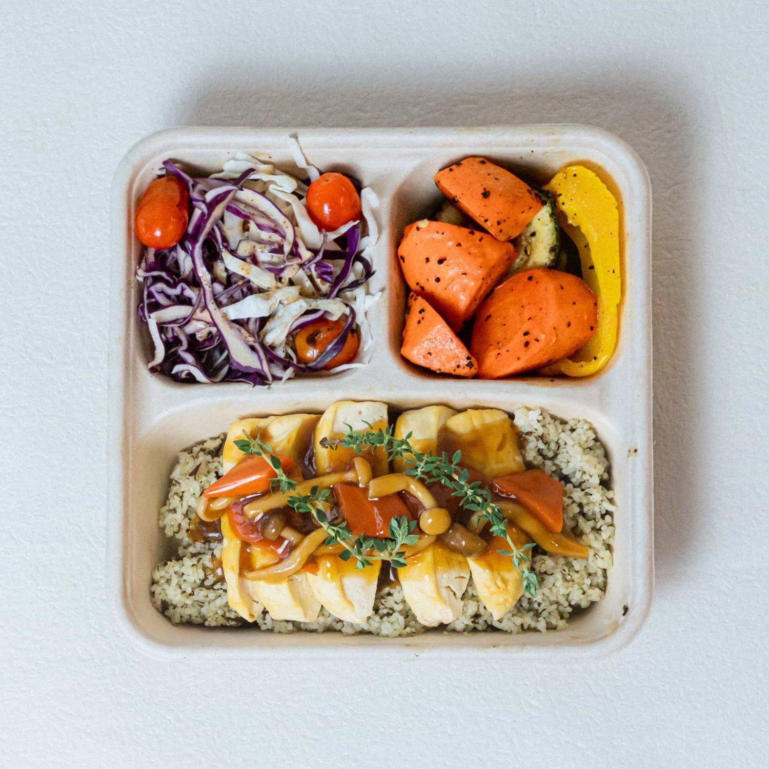 Ankake Tau Kwa with Japanese Olive Rice Bento