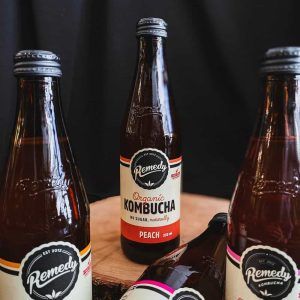 100032 Remedy Organic Kombucha – Peach (330ml)