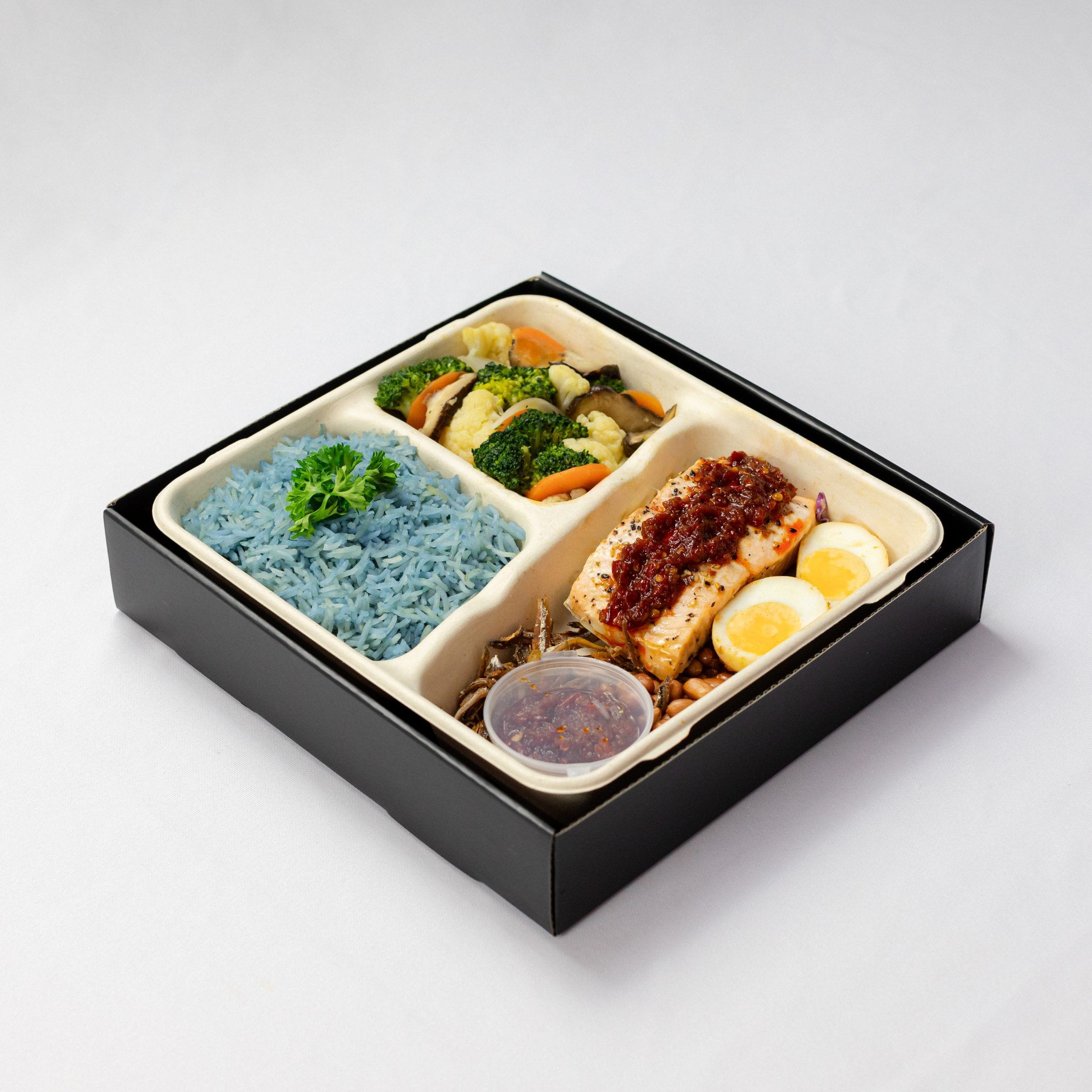 Bento Delivery Nasi Lemak with Housemade Sambal Salmon